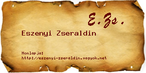 Eszenyi Zseraldin névjegykártya